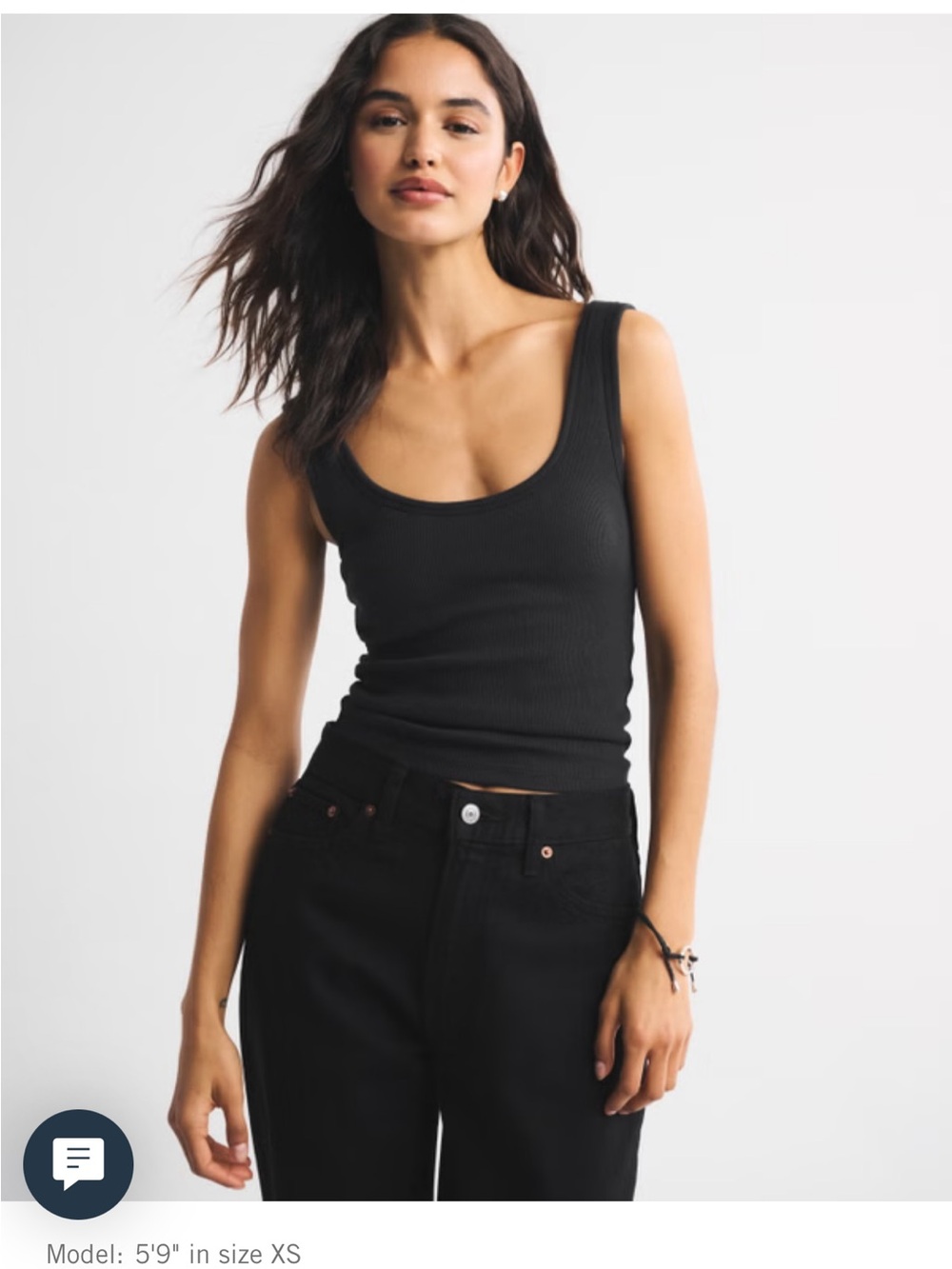 Abercrombie Bra-Free Bra-Free Rib Scoop Neck Tank